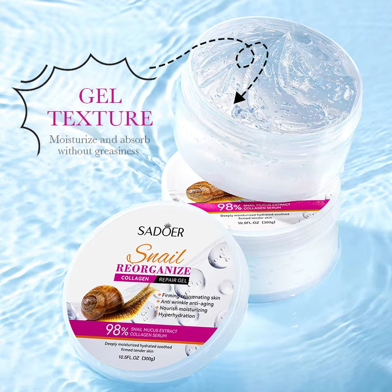 SADOER Snail Collagen Face Cream Gel | Firming | Repair | Brightening | Moisturizing!